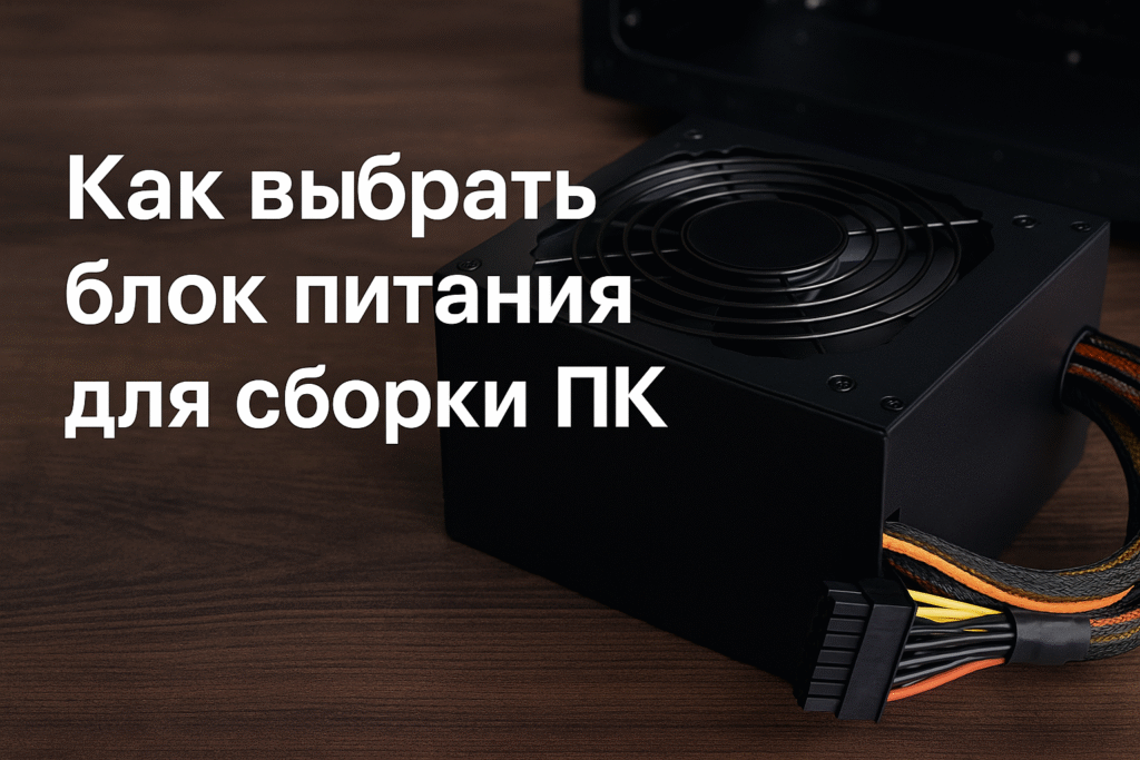 Блок питания для сборки ПК на столе, выбор комплектующих для компьютера