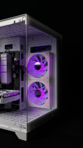 Игровой ПК с подсветкой RGB и двумя вентиляторами Purple