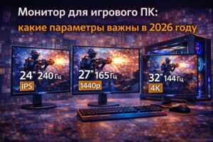 Монитор для игрового ПК в 2026 году — выбор разрешения, герцовки и типа матрицы для игр
