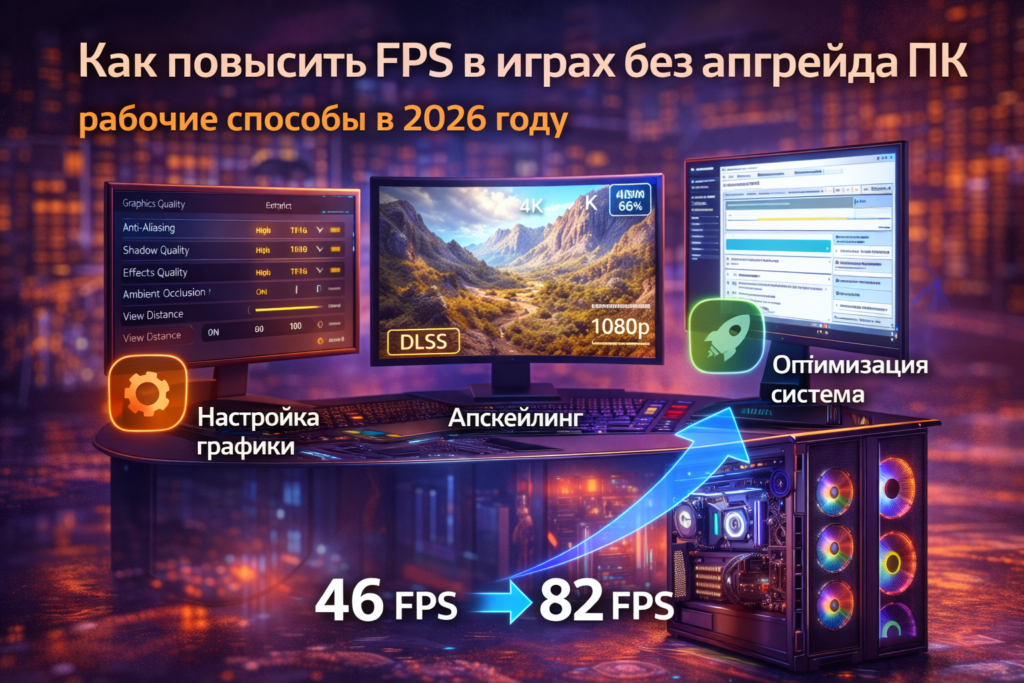Как повысить FPS в играх без апгрейда ПК — оптимизация настроек и системы для роста производительности