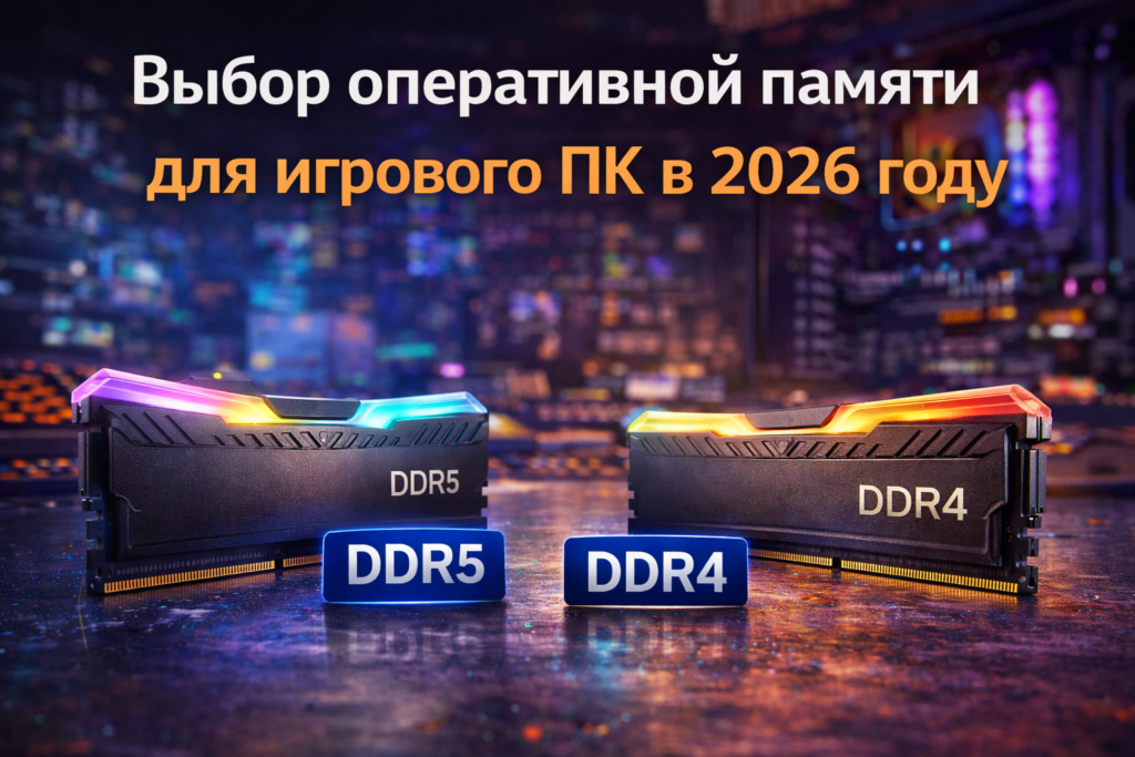 Выбор оперативной памяти для игрового ПК в 2026 году — сравнение DDR4 и DDR5 для игр