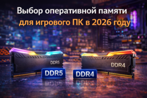 Выбор оперативной памяти для игрового ПК в 2026 году — сравнение DDR4 и DDR5 для игр
