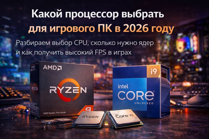Какой процессор выбрать для игрового ПК в 2026 году — сравнение CPU для игр и высокого FPS